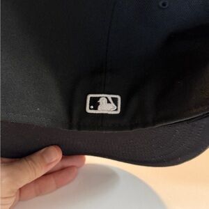 MLB Black Hat with White Batter Logo